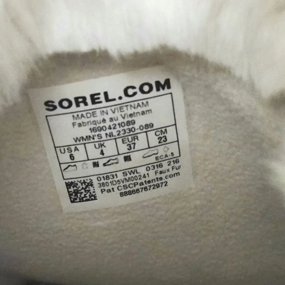 Sorel Tivoli High II Boots Women’s 6 Grey Suede Felt with Faux Fur Lining